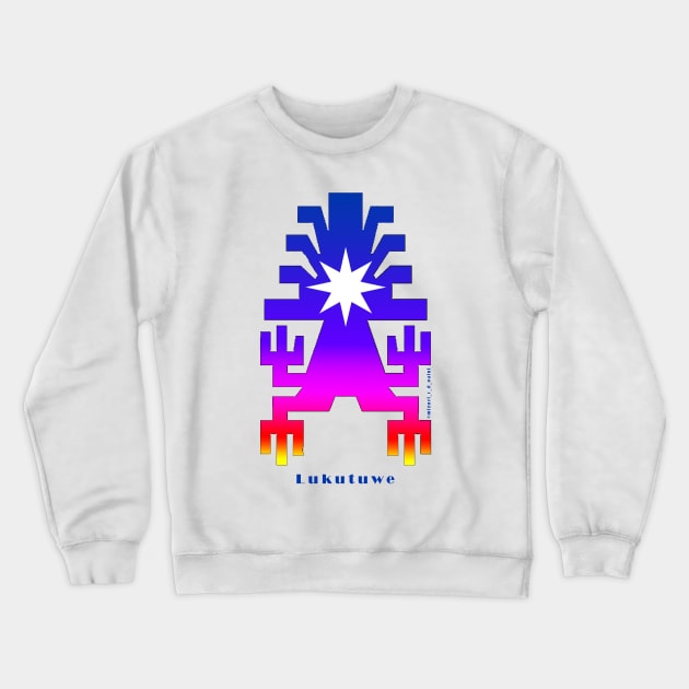 Lukutuwe and star Crewneck Sweatshirt by Miguel Castro Dinamarca paint